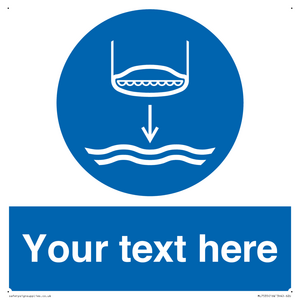 Custom Lower lifeboat to the water in launch sequence